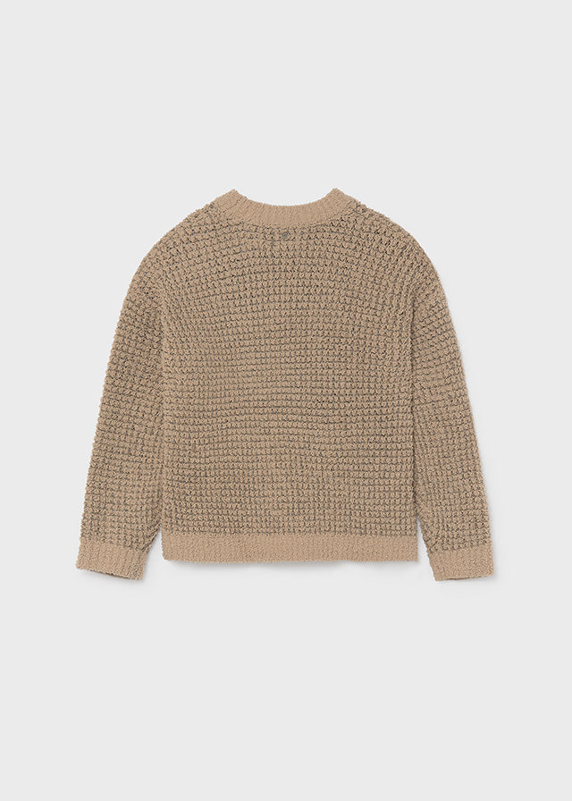 Jersey estructura brillo Mayoral para niña, modelo 7341, color Bronce-019