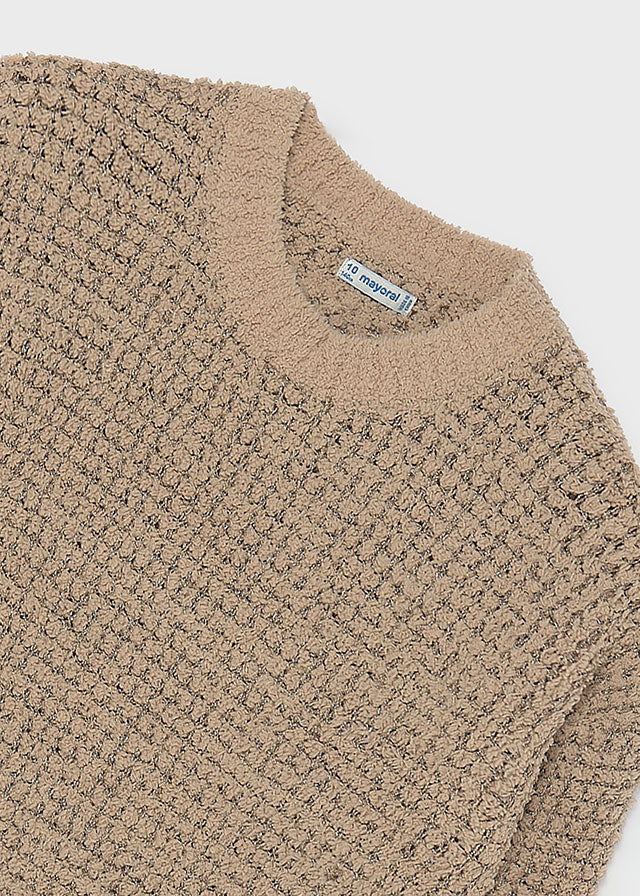Jersey estructura brillo Mayoral para niña, modelo 7341, color Bronce-019