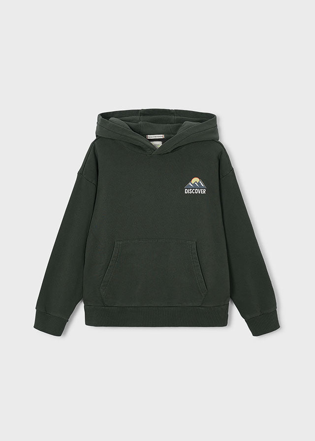 Sudadera capucha print niño, Mayoral, modelo 7420, en color Pino