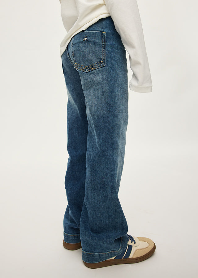 Pantalon denim wide leg Mayoral para niña, modelo 7503, color Medio-088