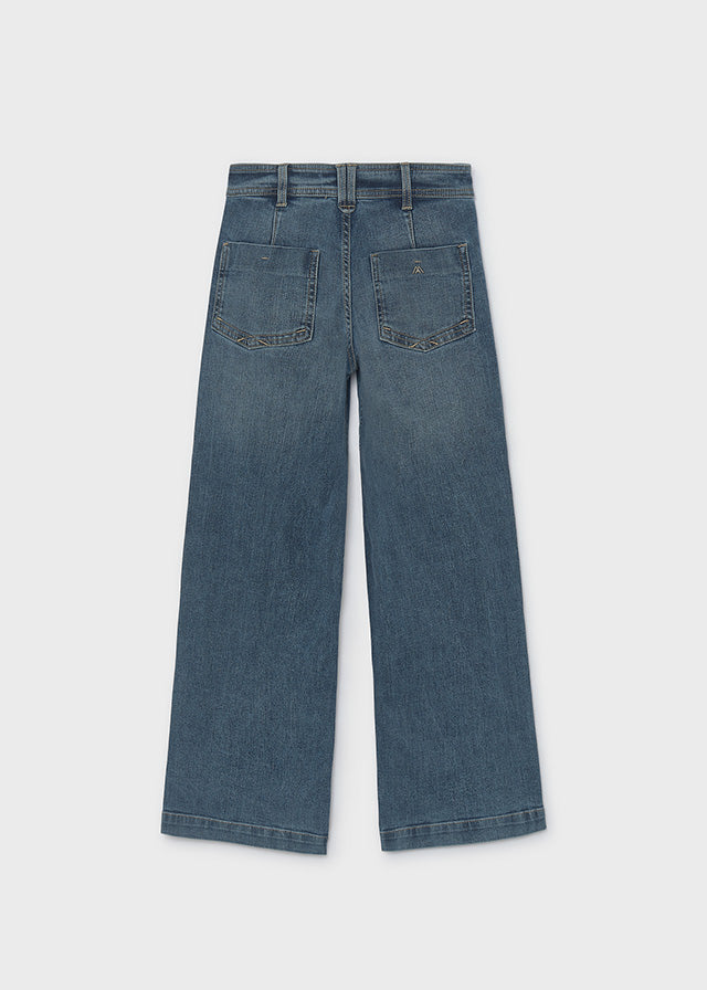 Pantalon denim wide leg Mayoral para niña, modelo 7503, color Medio-088