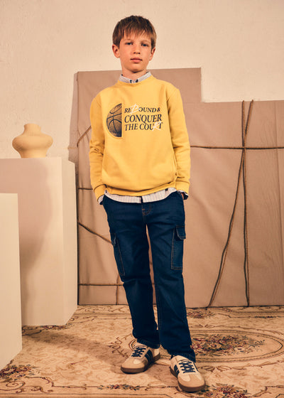 Pantalon soft denim jogger niño