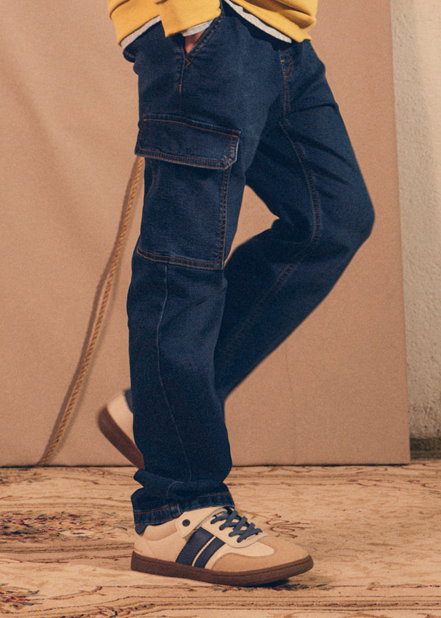 Pantalon soft denim jogger niño, Mayoral, modelo 7506, en color Oscuro
