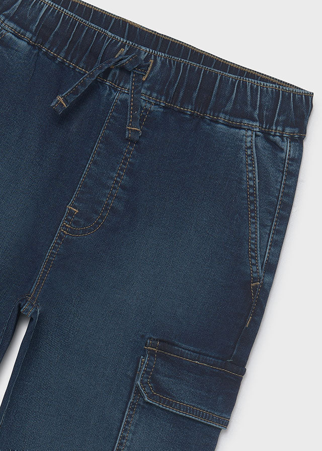 Pantalon soft denim jogger niño, Mayoral, modelo 7506, en color Oscuro