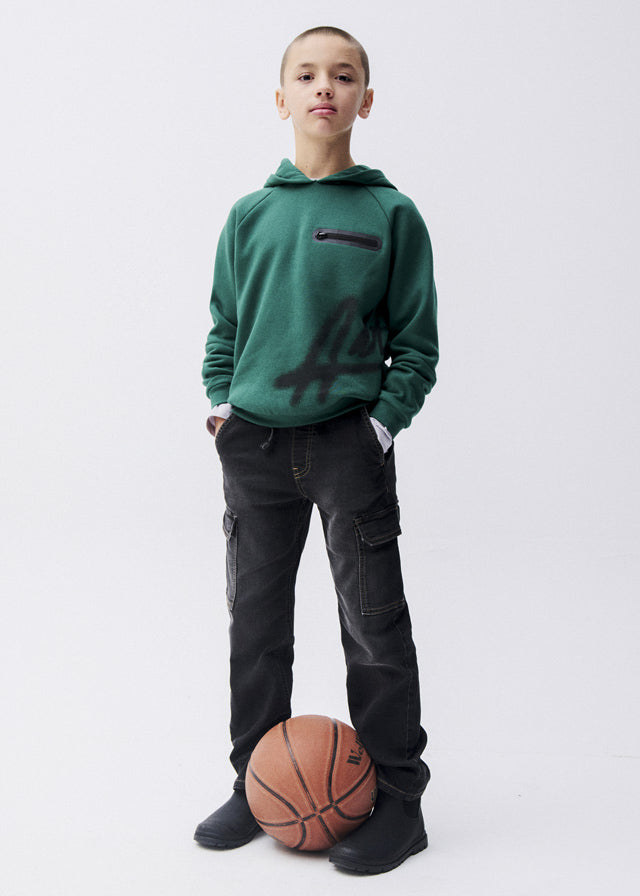 Pantalon soft denim jogger niño, Mayoral, modelo 7506, en color Negro