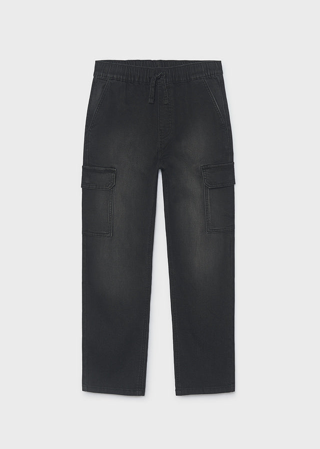 Pantalon soft denim jogger niño, Mayoral, modelo 7506, en color Negro