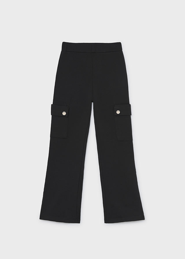 Pantalon cargo punto Mayoral para niña, modelo 7527, color Negro-093