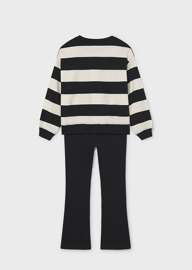 Conj. pantalon largo rayas Mayoral para niña, modelo 7533, color Negro-020