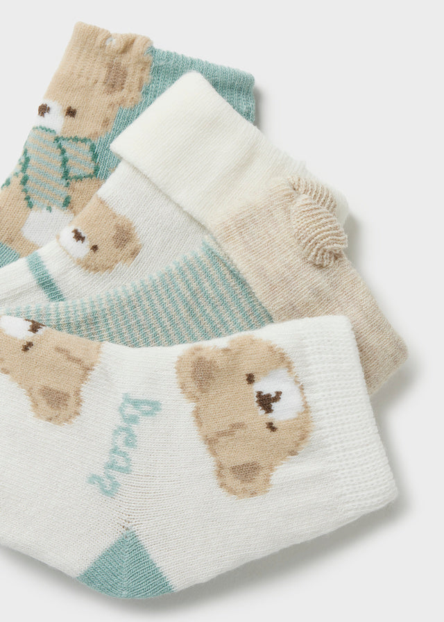 Set 4 calcetines niña, Mayoral, modelo 9112, en color Mineral vigoré